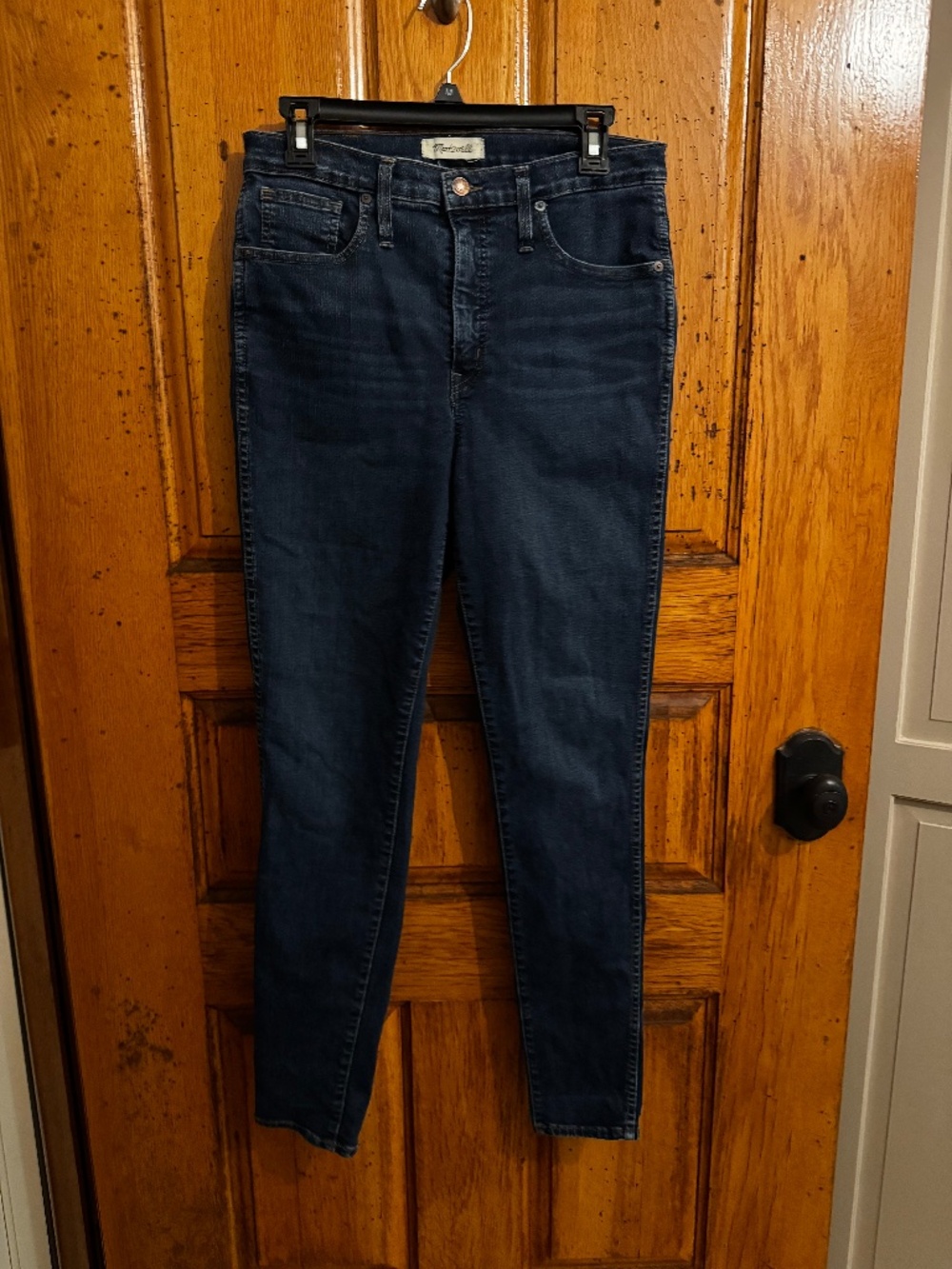 Madewell 10" High-Rise Skinny Jeans 30T Tall Dark Wash Stretch Denim